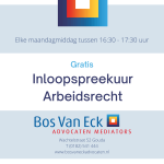Gratis inloopspreekuur arbeidsrecht elke maandag bij Bos Van Eck Advocaten: advies over ontslag, arbeidsconflicten en meer.